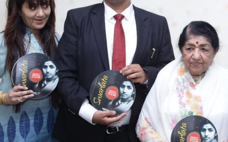 'लता मंगेशकर की दूसरी वर्षगांठ पर रिदम और रचना ने दी श्रद्धांजलि